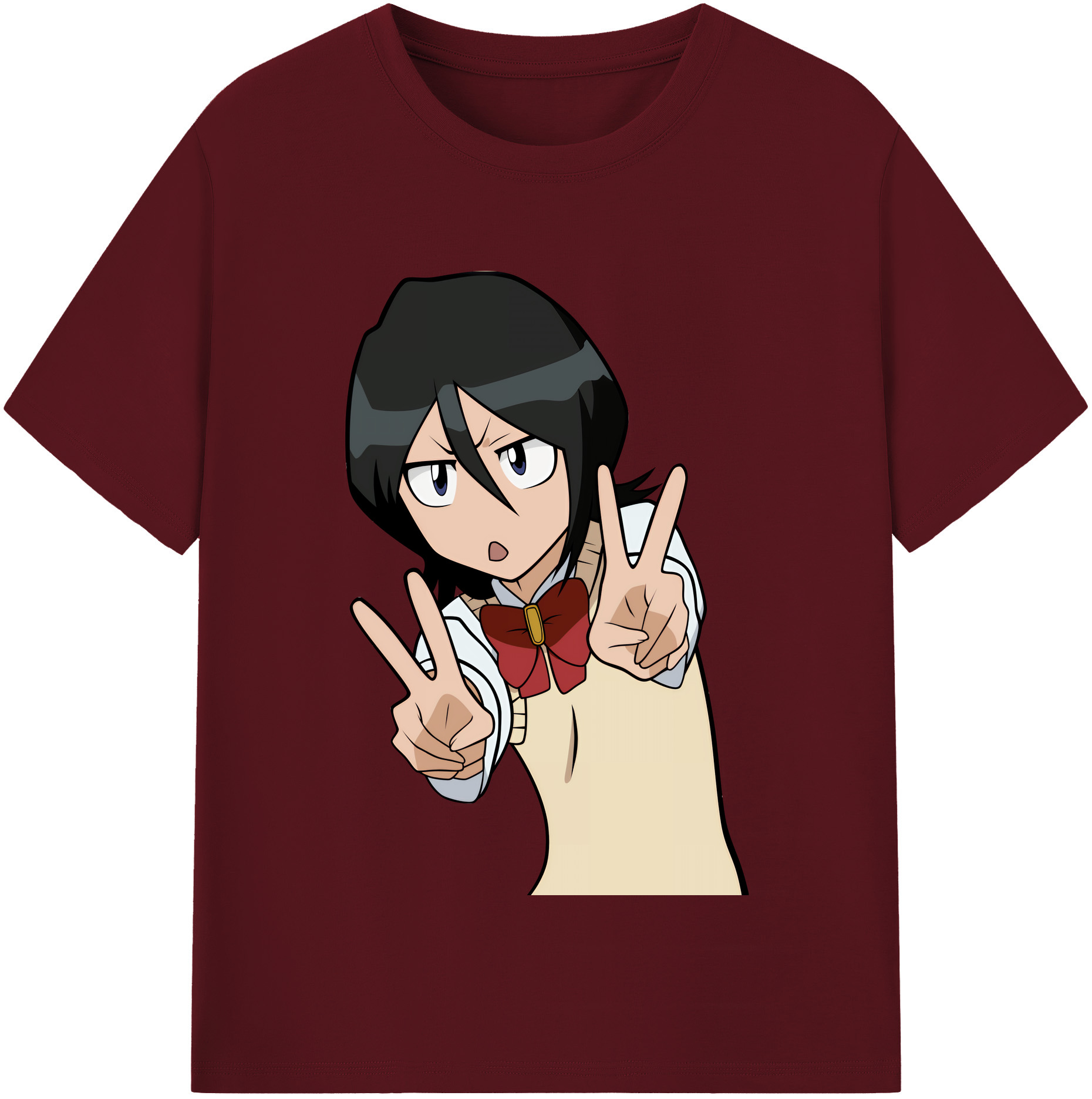 （画像用） ブリーチ 朽木ルキア BLEACH Kuchiki Rukia 綿100％半袖Tシャツ（フロントプリント）